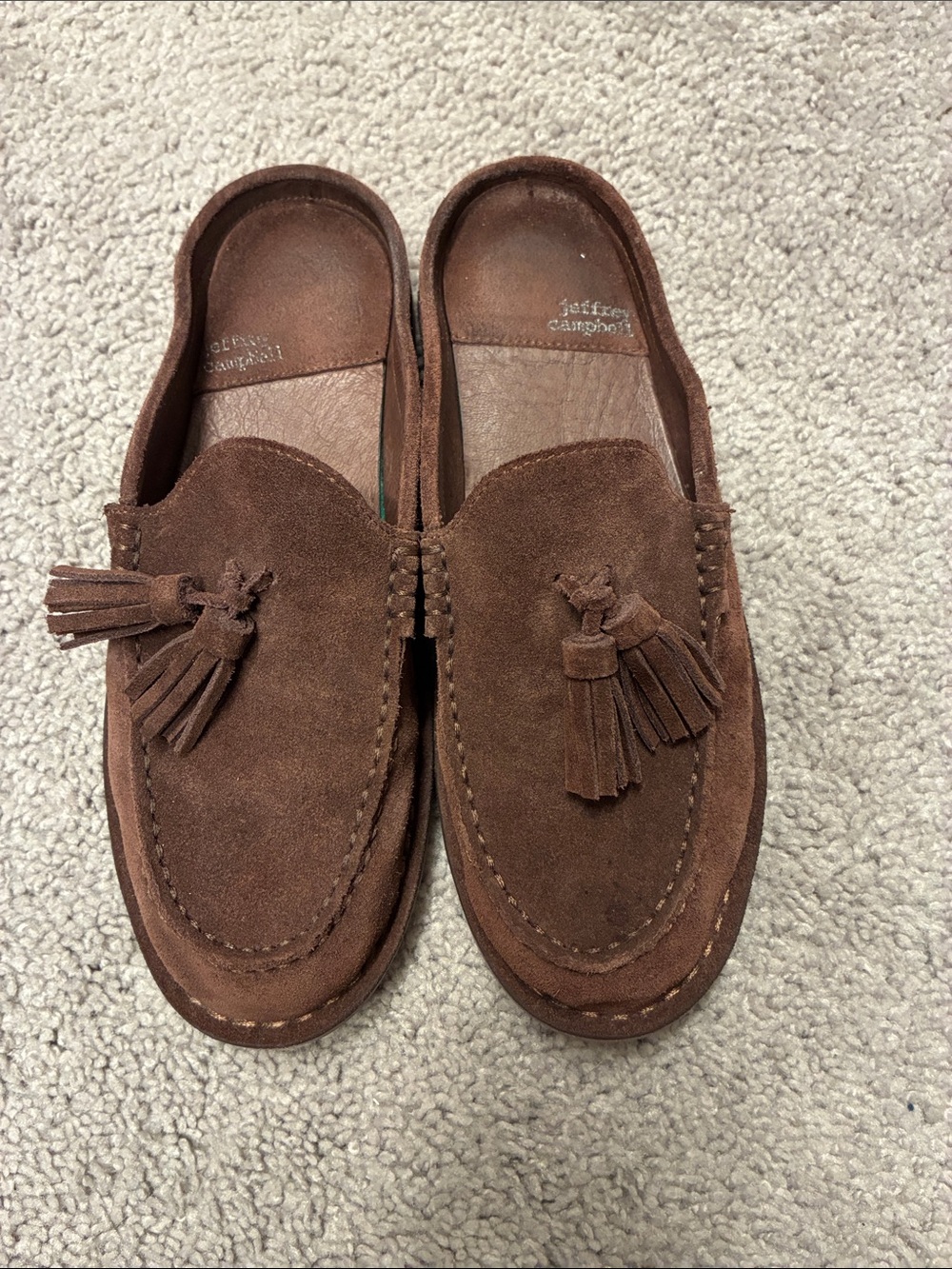Jeffrey Campbell Tassel Mule Brown Suede